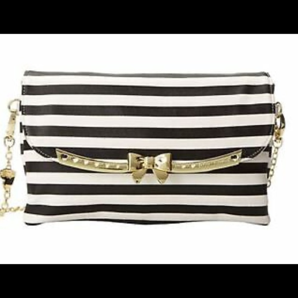 Betsey Johnson stripped bag shoulder bag - Picture 6 of 13